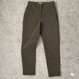 Size 0 H&M High-Waisted Slimming Professional Pants for Women - Olive Green